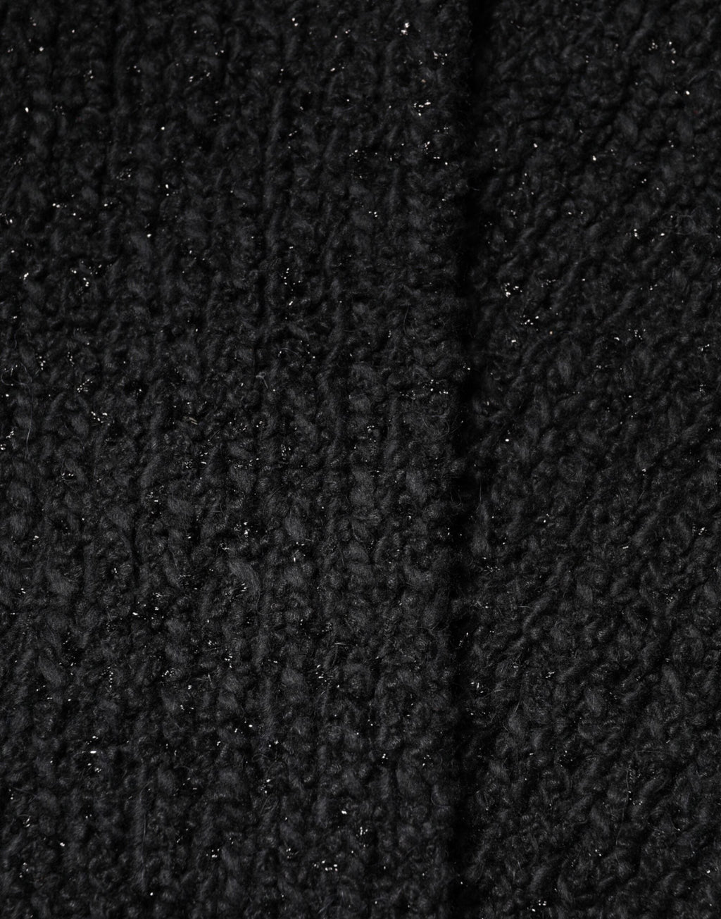 Dolce & Gabbana Black Cashmere Knit Shawl Fringes Women's Scarf