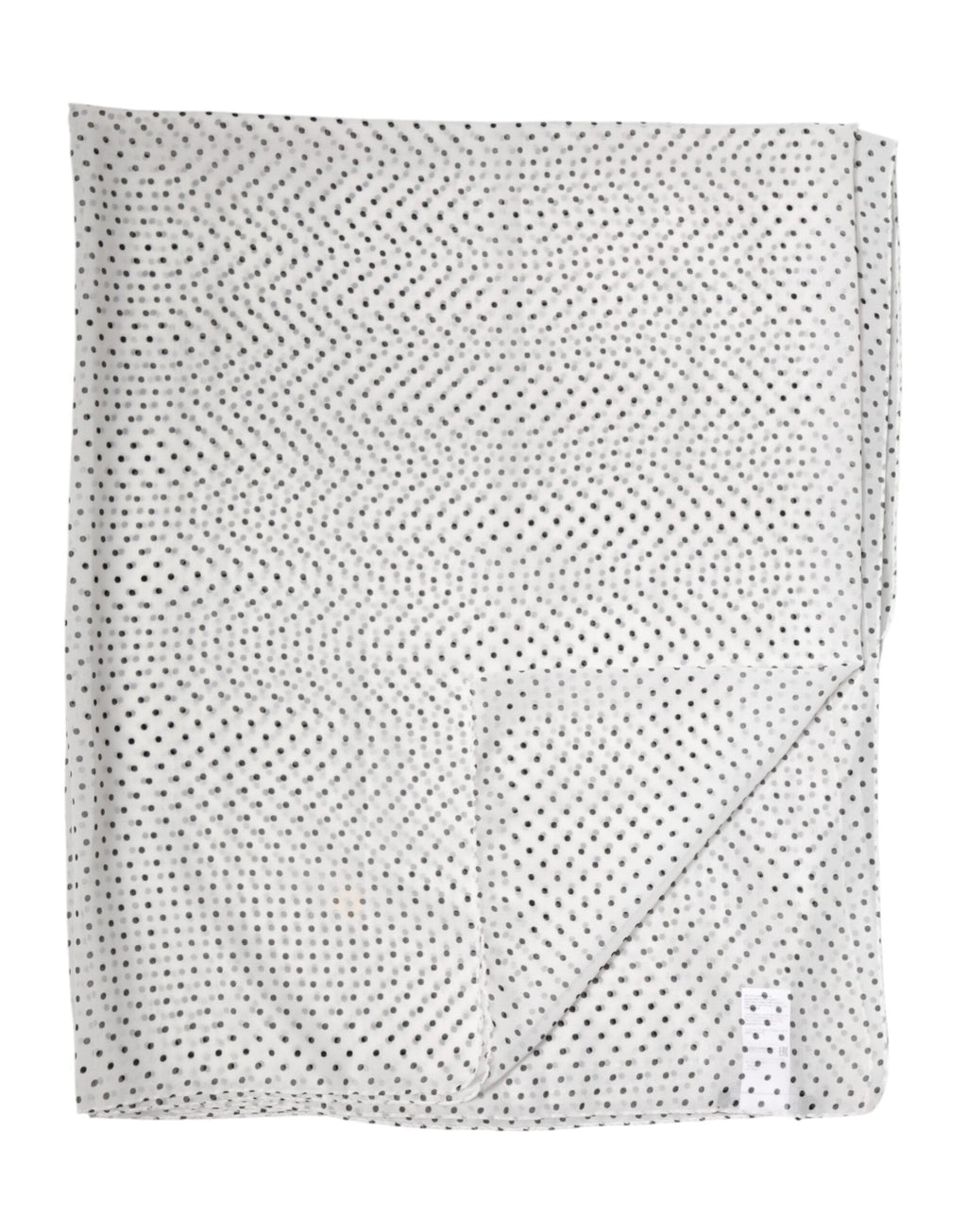 Dolce & Gabbana White Polka Dot Polyester Shawl Women's Scarf