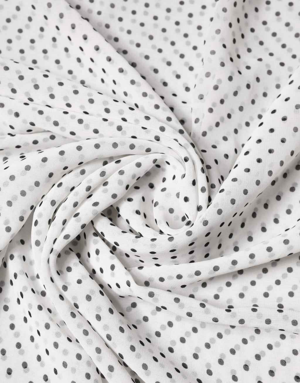 Dolce & Gabbana White Polka Dot Polyester Shawl Women's Scarf