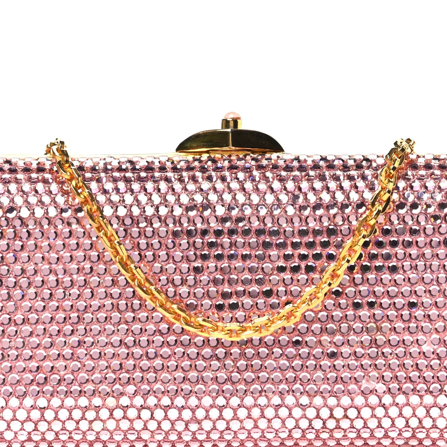 Swarovski Crystal Minaudiere Clutch Pink