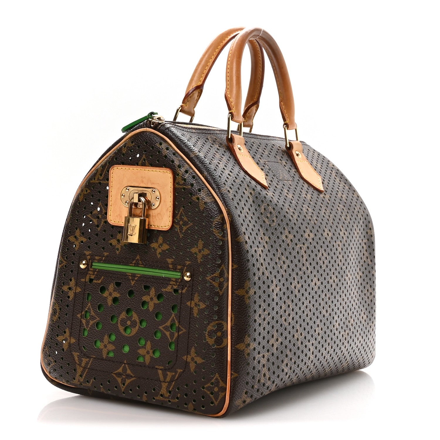 Monogram Perforated Speedy 30 Green