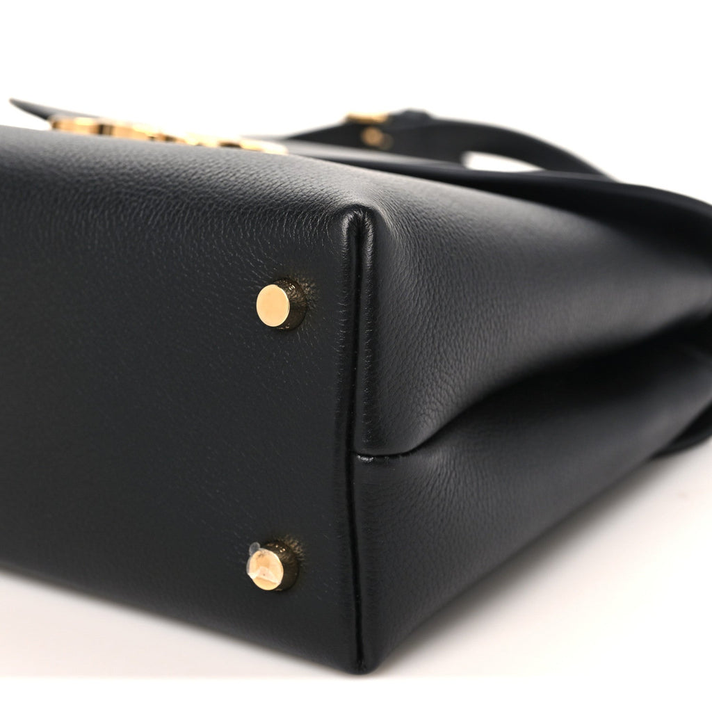 Supple Grained Calfskin Medium Nino Black