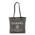 Canvas Mini Deauville Tote Dark Grey