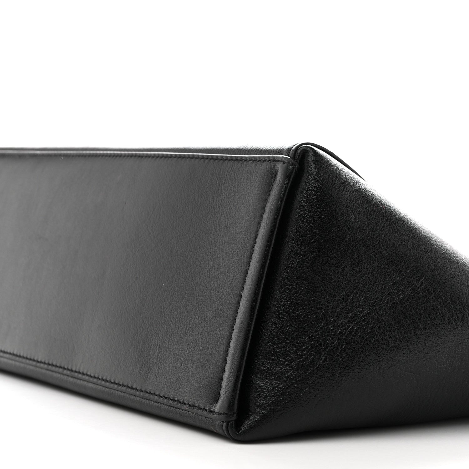 Calfskin Voyou Medium North South Tote Black