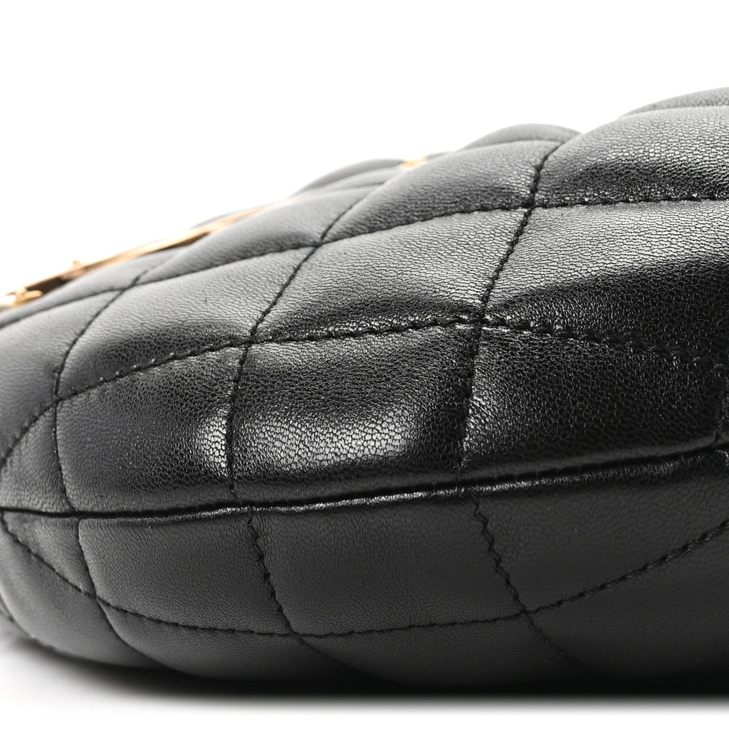 Lambskin Quilted Icarino Bag Black