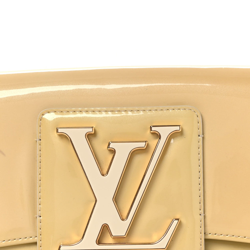 Patent Sobe Clutch Beige Poudre