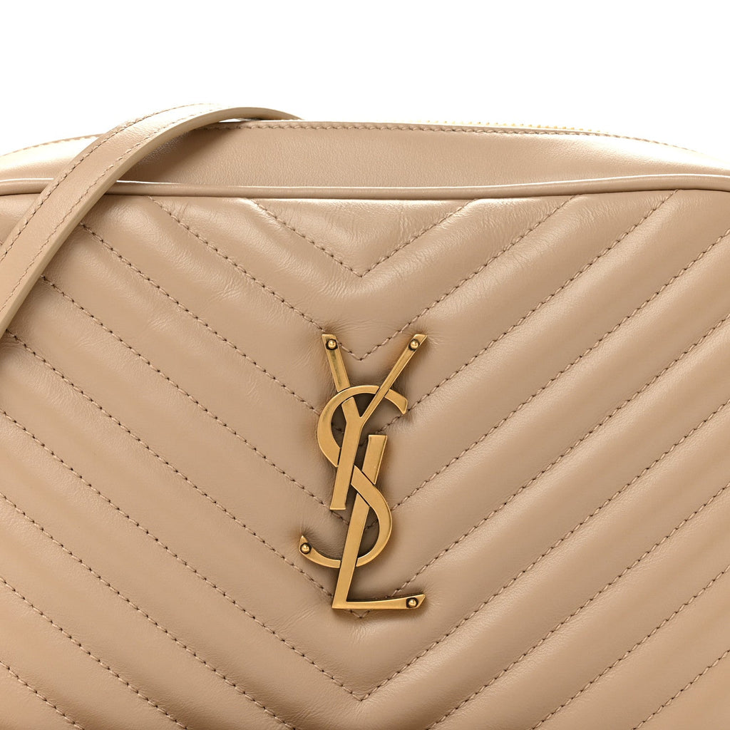 Calfskin Matelasse Monogram Lou Camera Bag Dark Beige