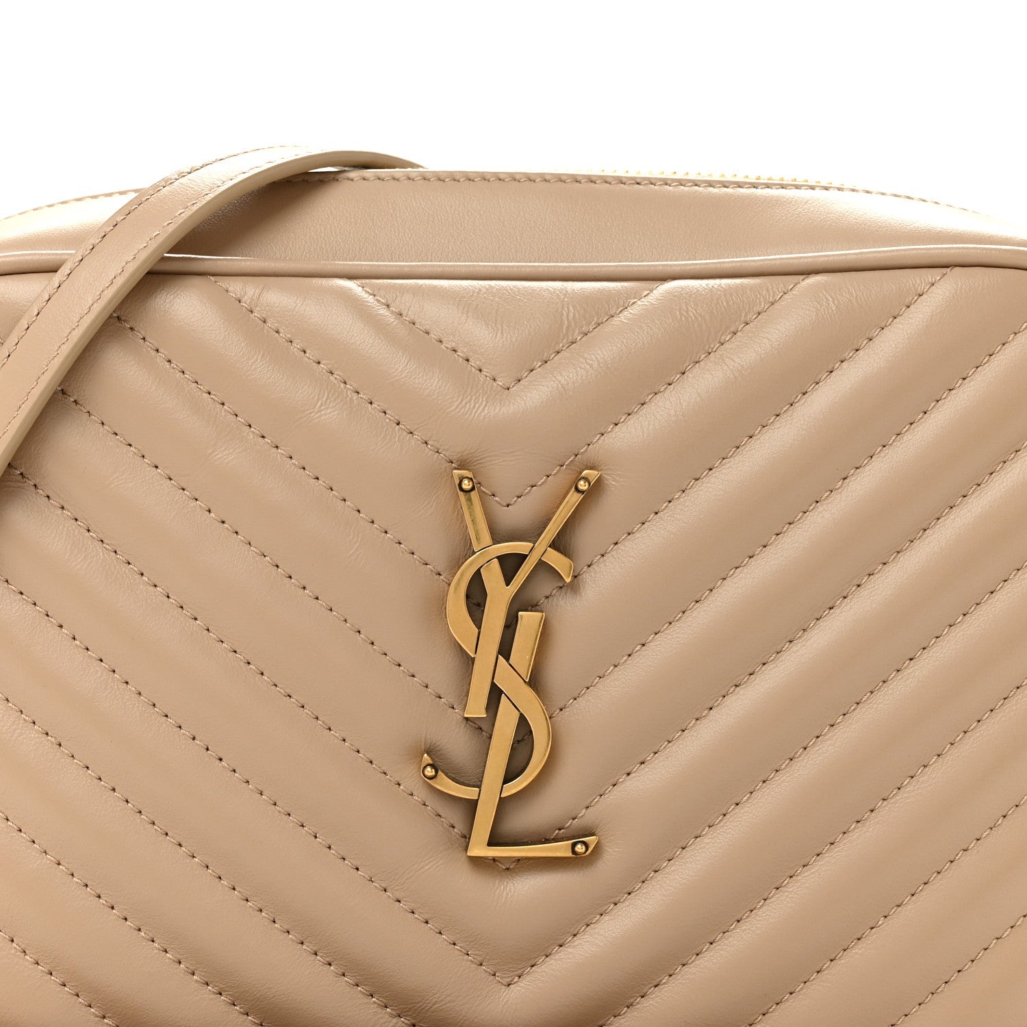 Calfskin Matelasse Monogram Lou Camera Bag Dark Beige