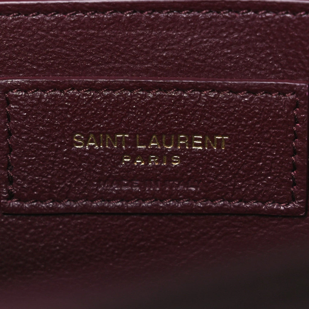 Smooth Calfskin Small Manhattan Shoulder Bag Hot Wine