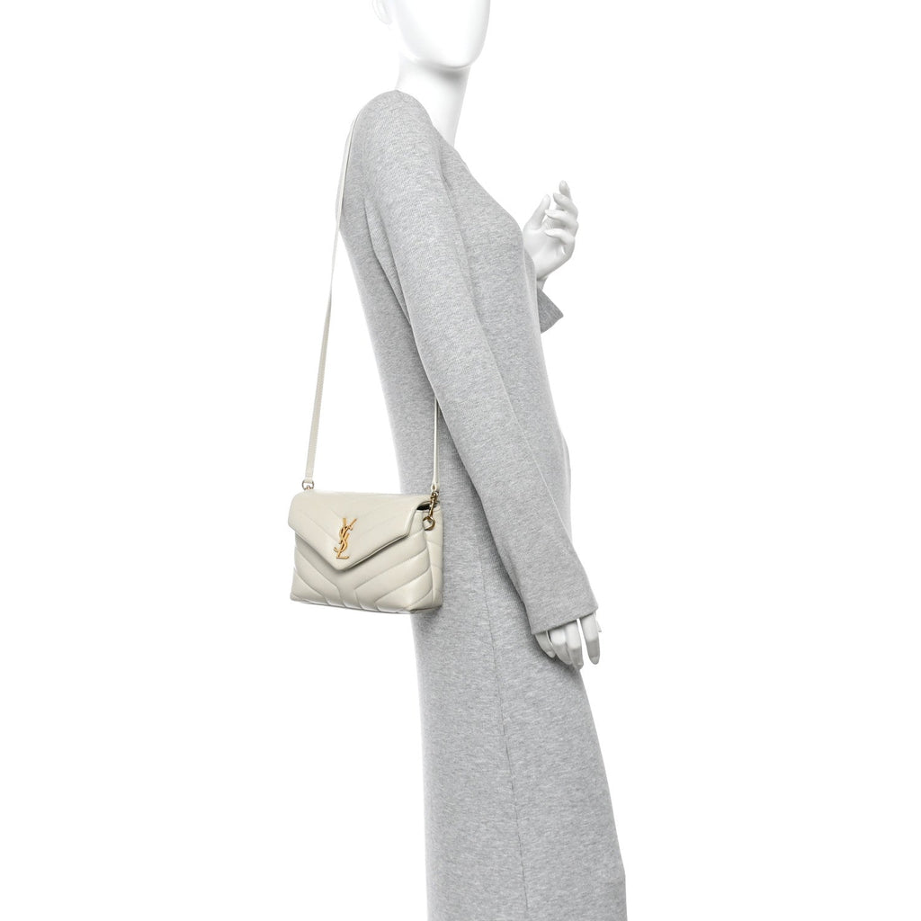 Calfskin Y Quilted Monogram Toy Loulou Crossbody Bag Crema Soft