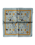 Dolce & Gabbana Blue Jazz Club Square Handkerchief Men's Scarf