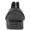 Oblique Calfskin Rider Backpack Beige Black