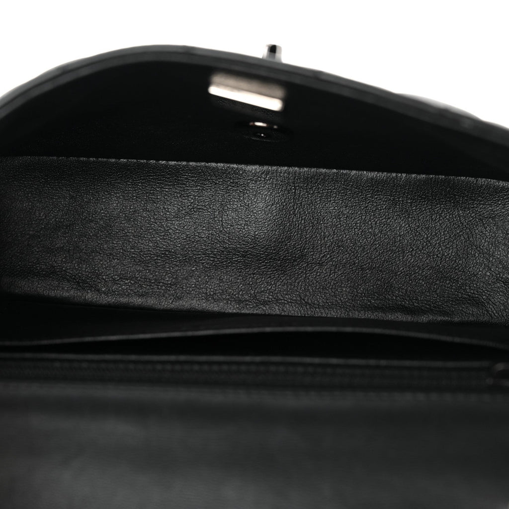 Lambskin Quilted Mini Rectangular Flap So Black