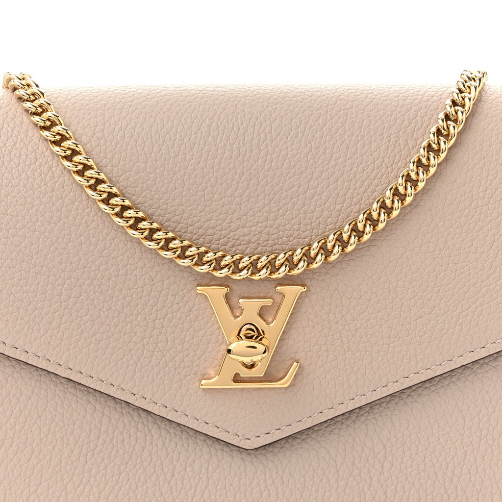 Soft Calfskin My Lockme Chain Pochette Greige