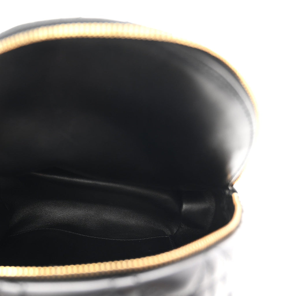 Lambskin Cannage Mini Backpack Black