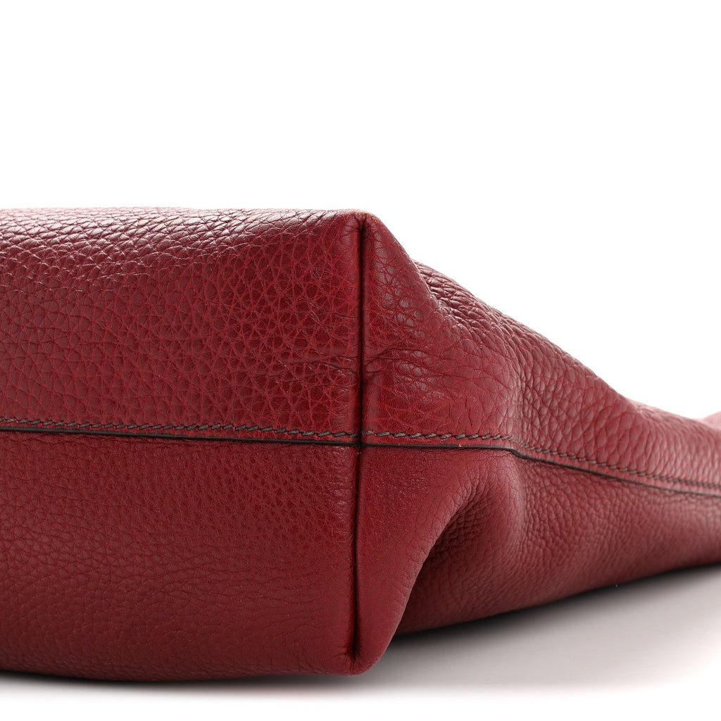 Vitello Daino Shopping Tote Amaranto