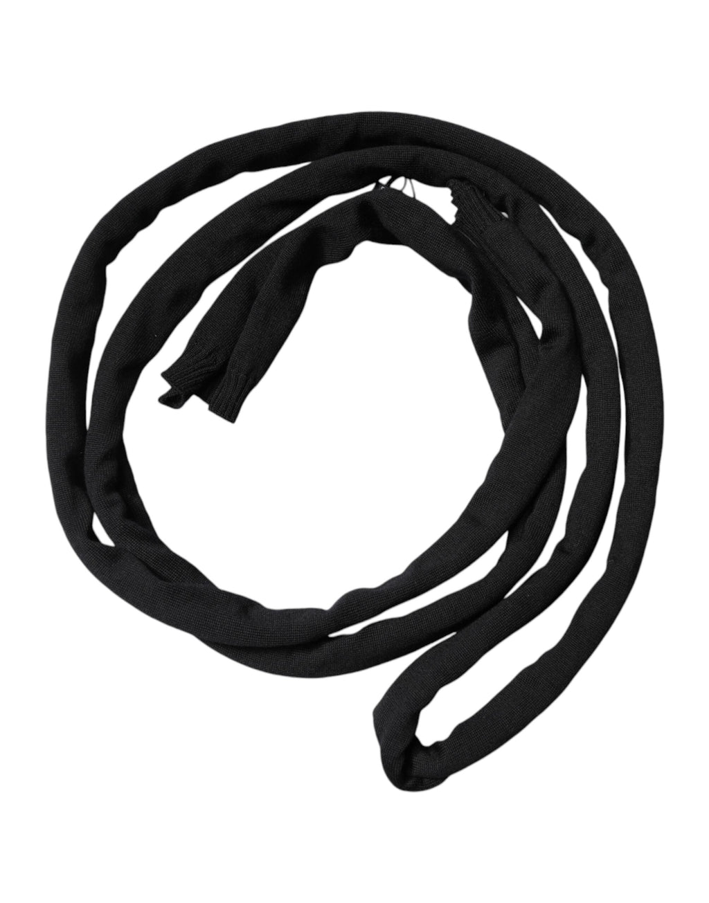 Dolce & Gabbana Black Wool Knitted Neck Wrap Shawl Men Men's Scarf
