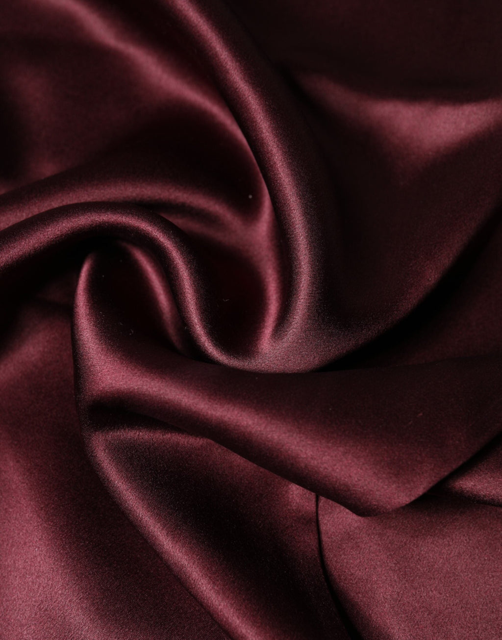 Dolce & Gabbana Maroon Silk Satin Fringes Neck Foulard Men's Scarf