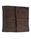 Dolce & Gabbana Brown Logo Silk Square Handkerchief Men's Scarf