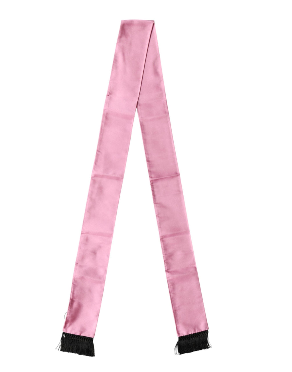 Dolce & Gabbana Pink Silk Fringes Neck Wrap Foulard Men's Scarf