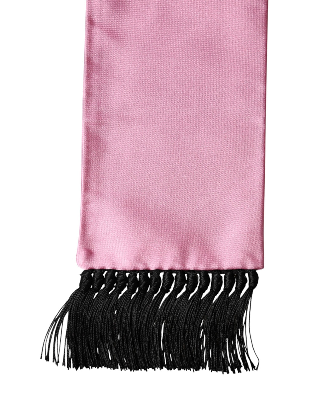 Dolce & Gabbana Pink Silk Fringes Neck Wrap Foulard Men's Scarf