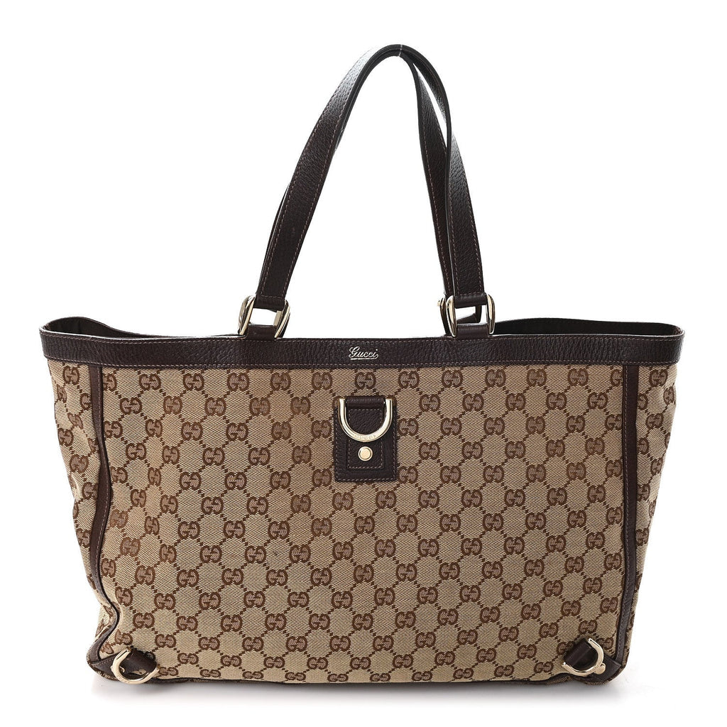 Monogram Large Abbey Tote Dark Brown