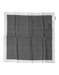Dolce & Gabbana White Black Patterned Square Foulard Men's Scarf