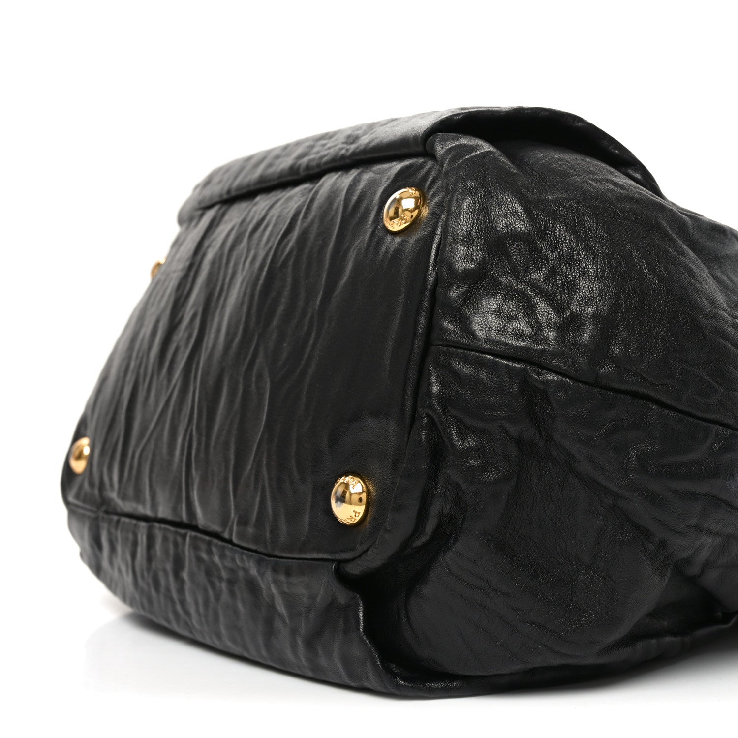 Nappa Antique Drawstring Tote Black