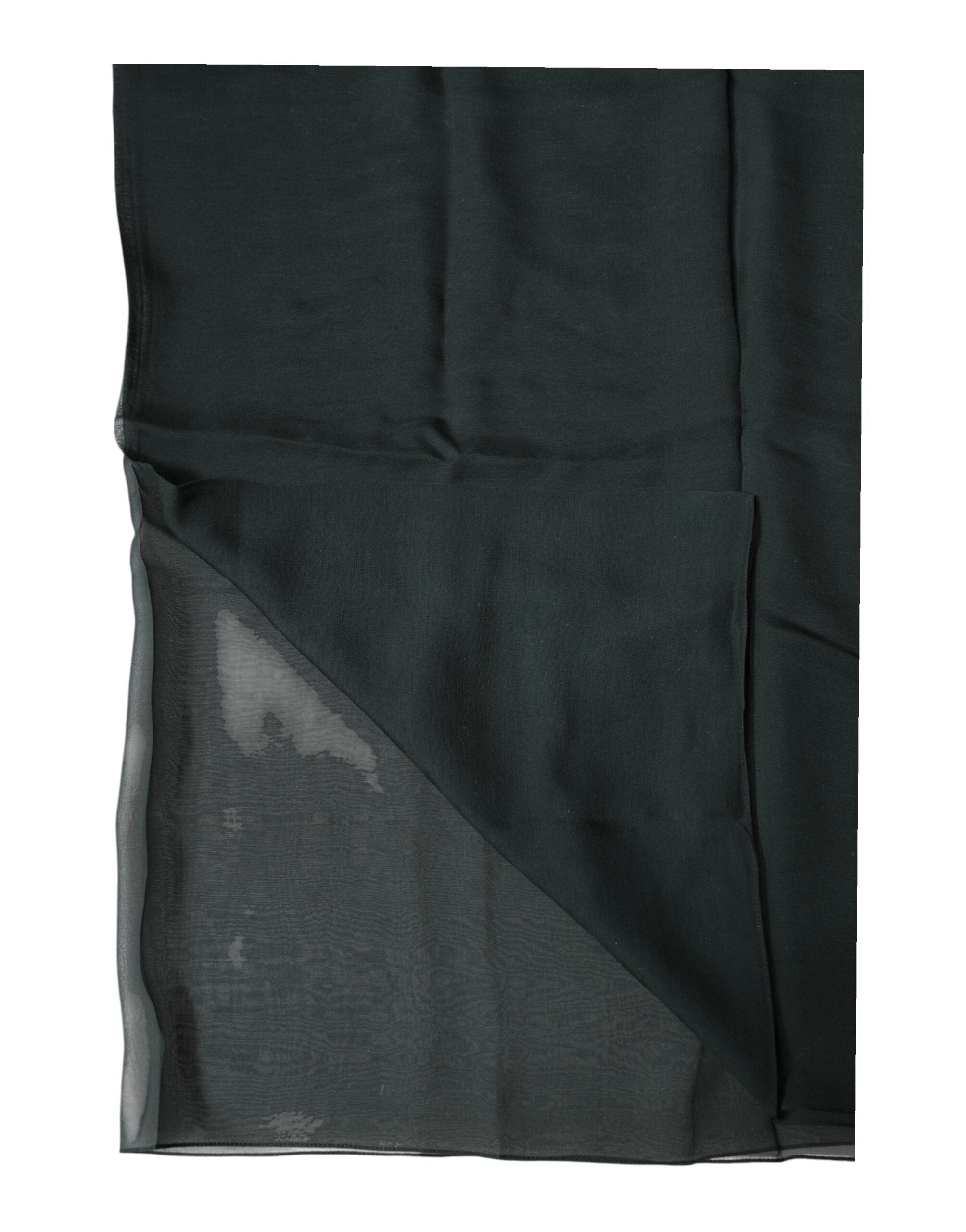 Dolce & Gabbana Dark Green Silk Neck Wrap Foulard  Women's Scarf