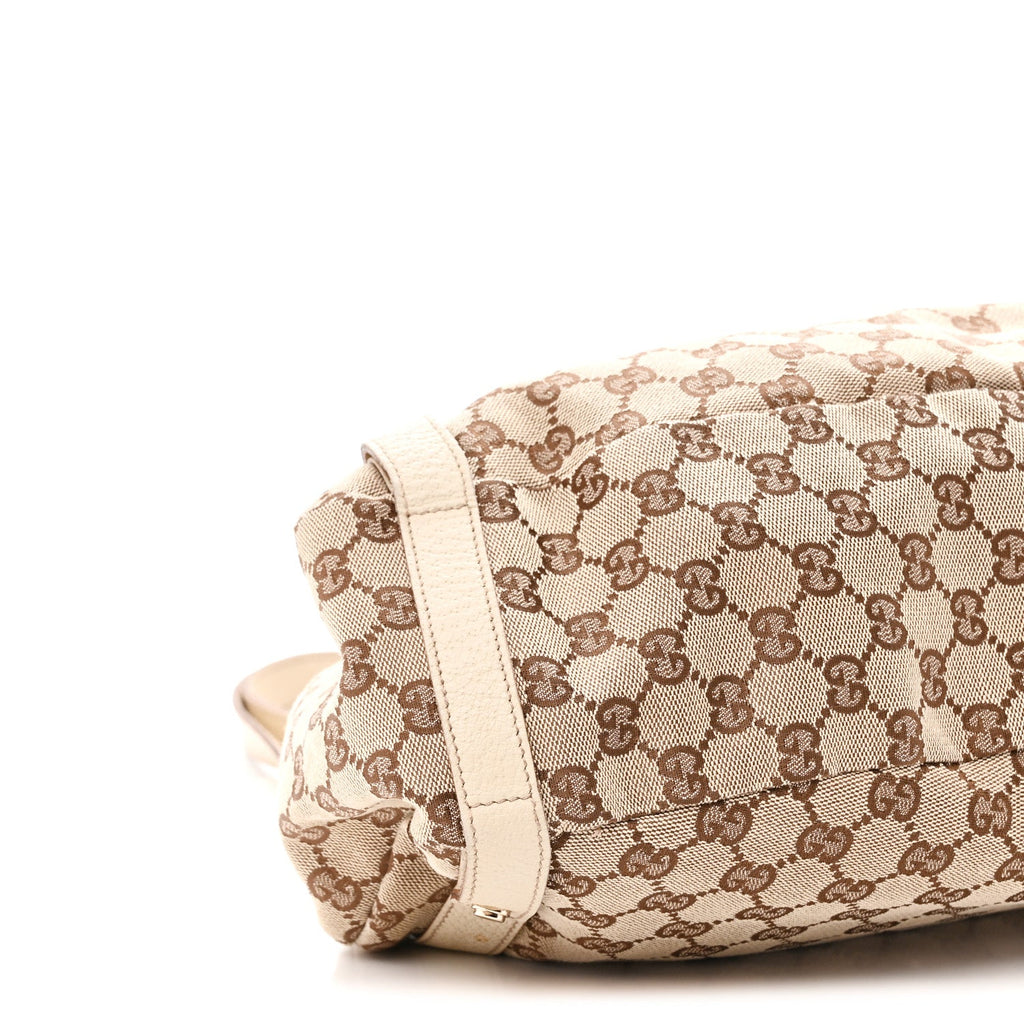 Monogram Medium Abbey Shoulder Bag Off White