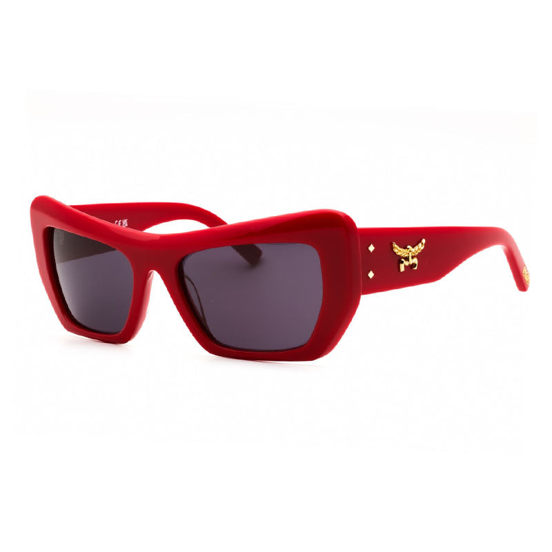 MCM Sunglasses Butterfly Full Rim, Shiny Red Frame and Smoke Lens MW000366A