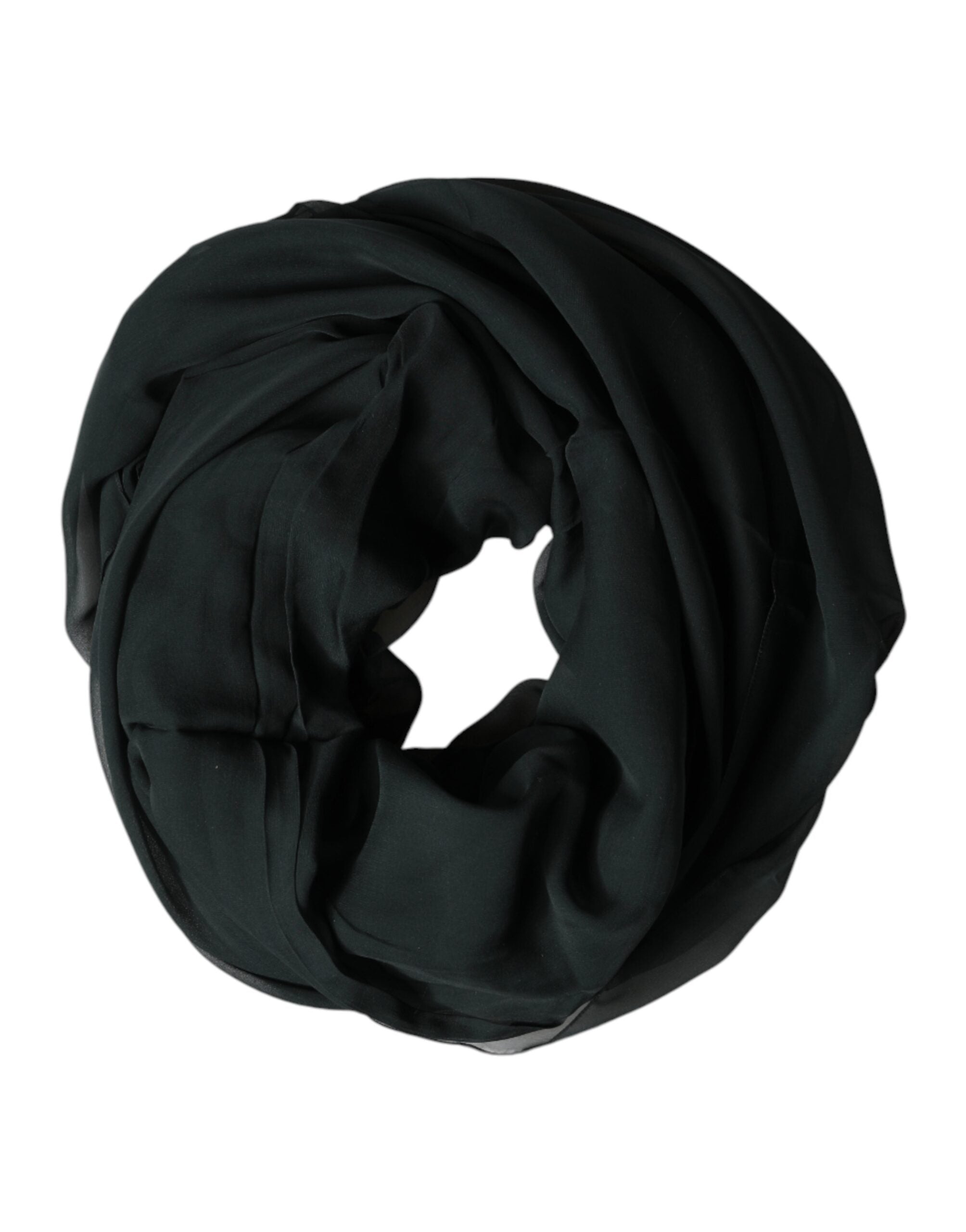 Dolce & Gabbana Dark Green Stole Silk Neck Wrap Shawl  Men's Scarf