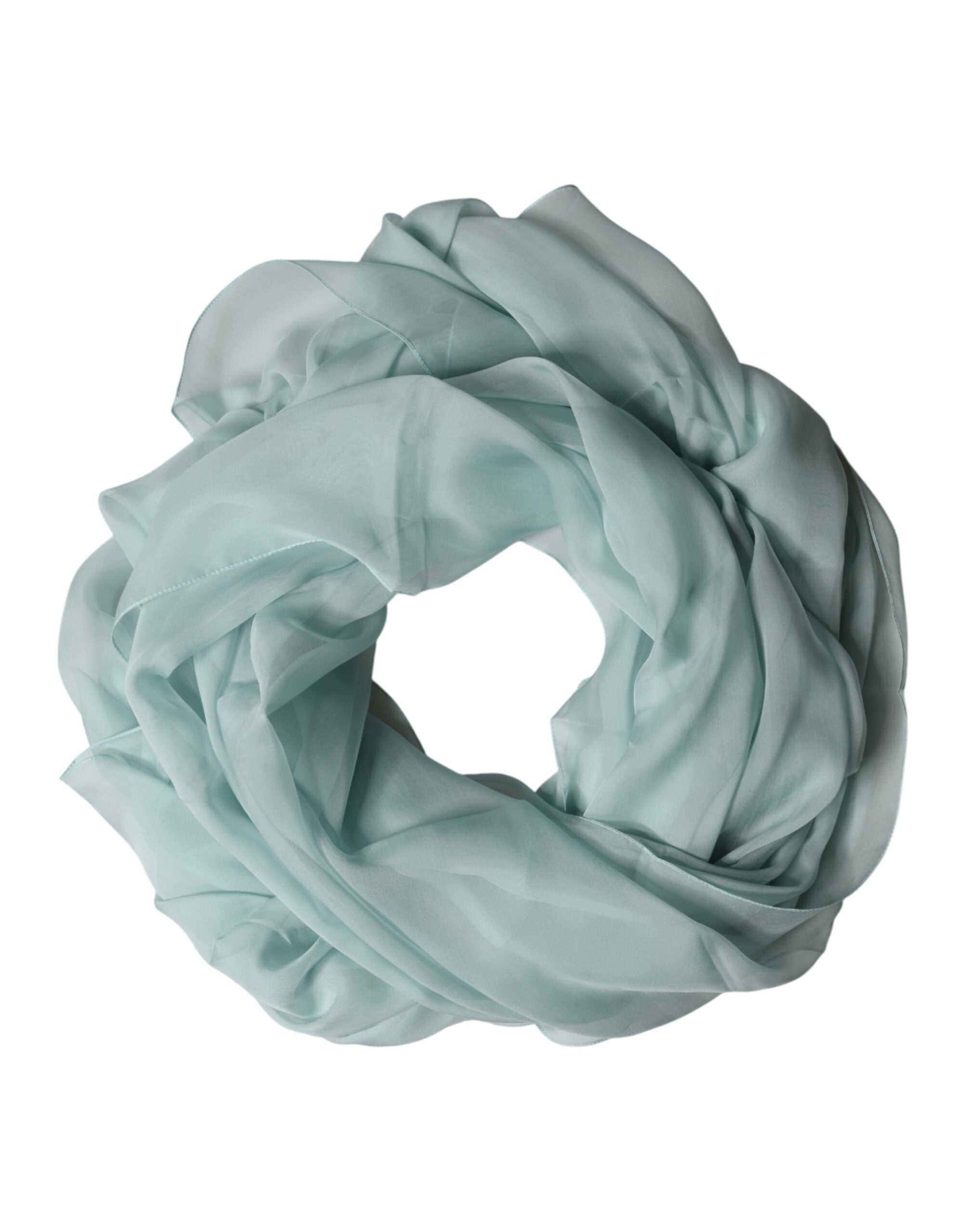 Dolce & Gabbana Light Teal Silk Stole Neck Wrap Shawl  Men's Scarf