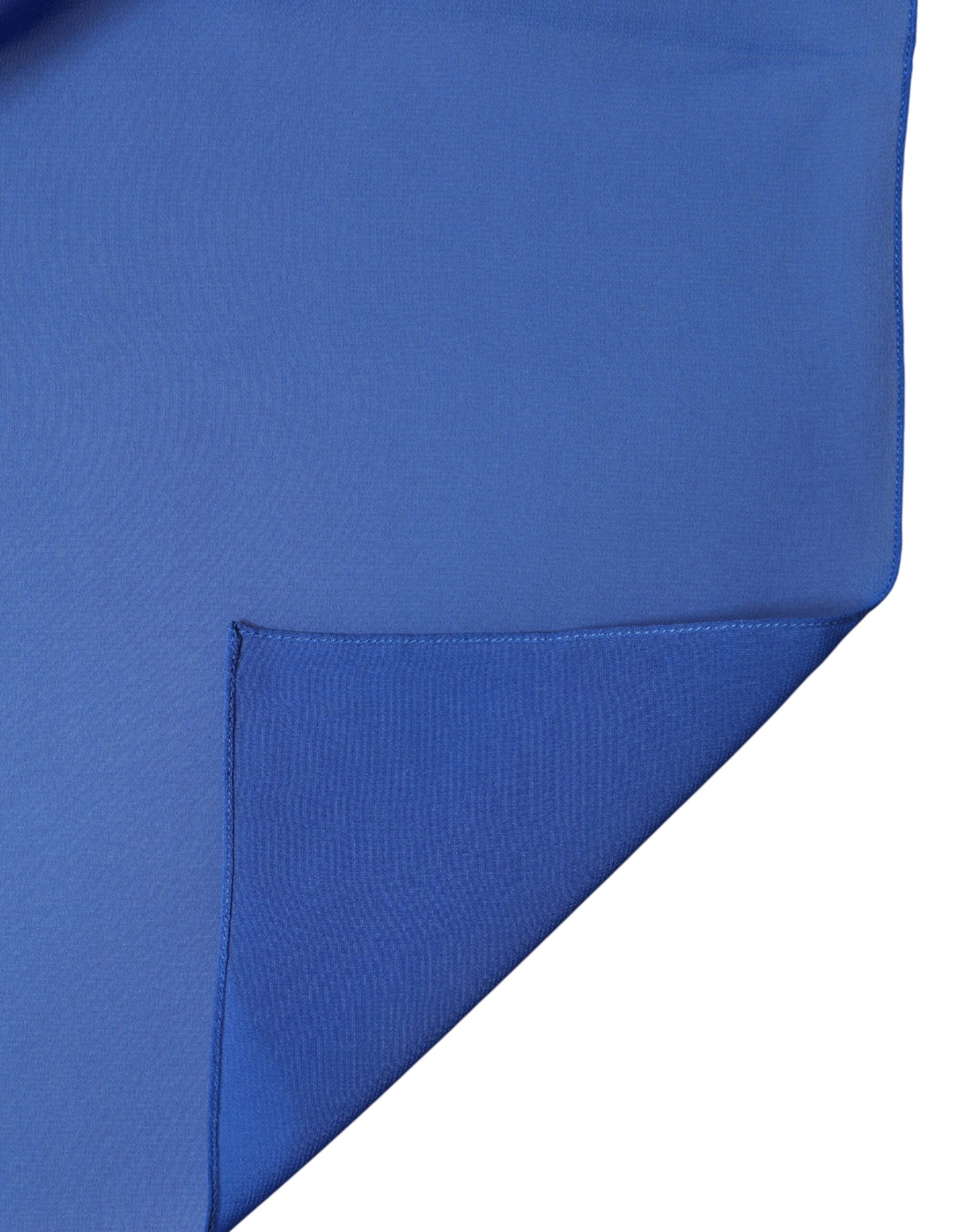 Dolce & Gabbana Blue Silk Stole Neck Wrap Shawl Men  Men's Scarf
