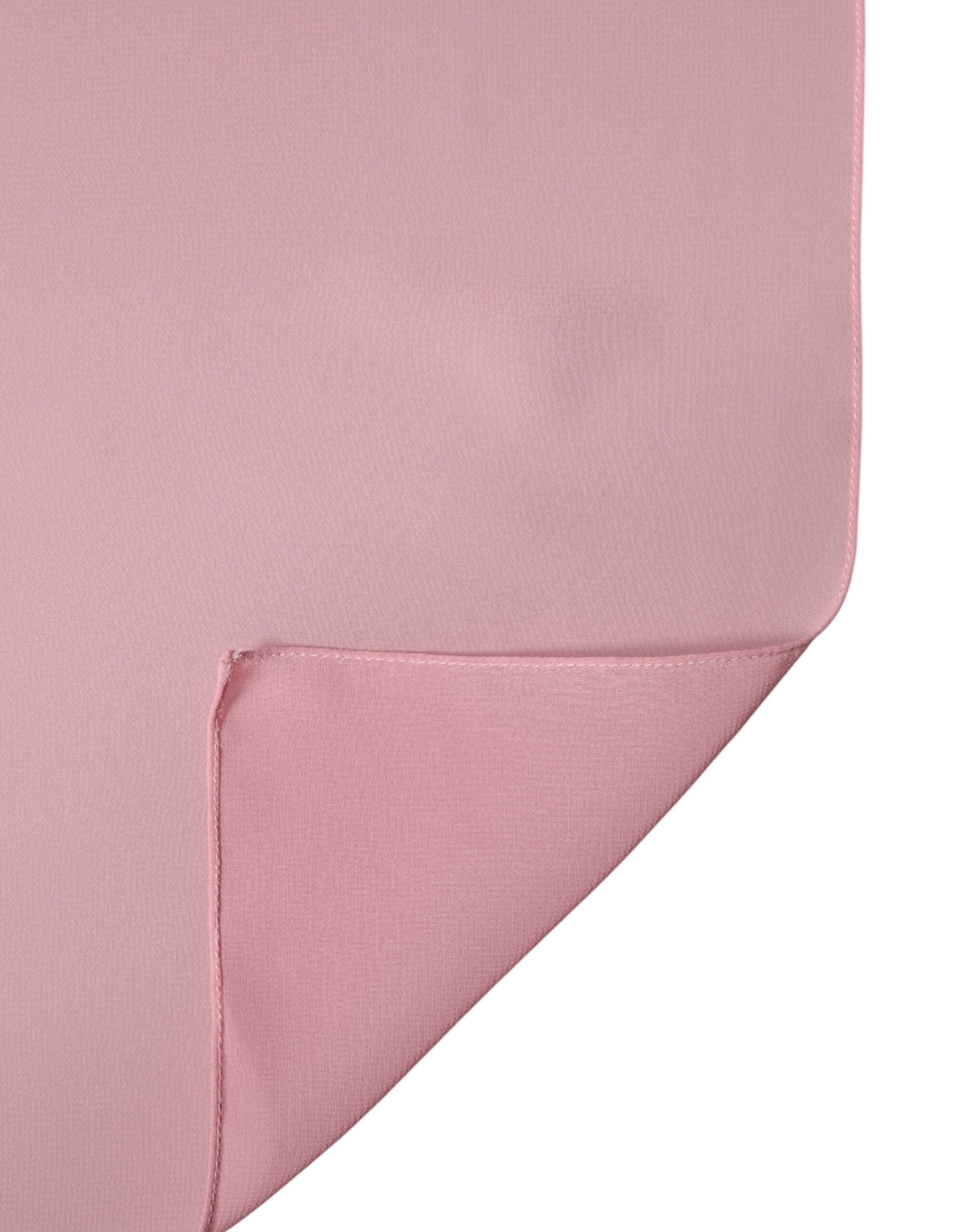 Dolce & Gabbana Pink Silk Stole Neck Wrap Shawl Men  Men's Scarf