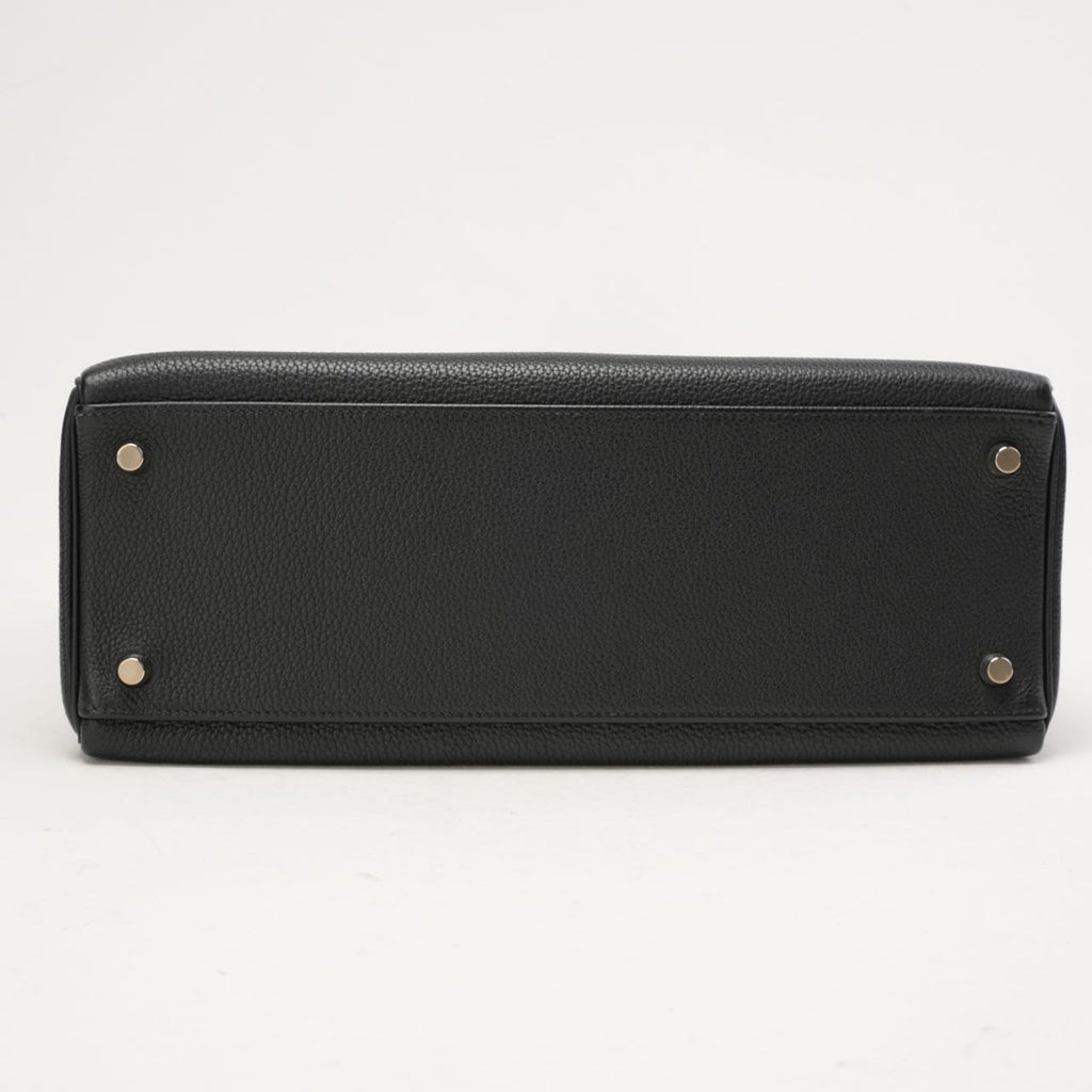 Hermes Vintage Sellier Kelly 32 Togo Black 2004