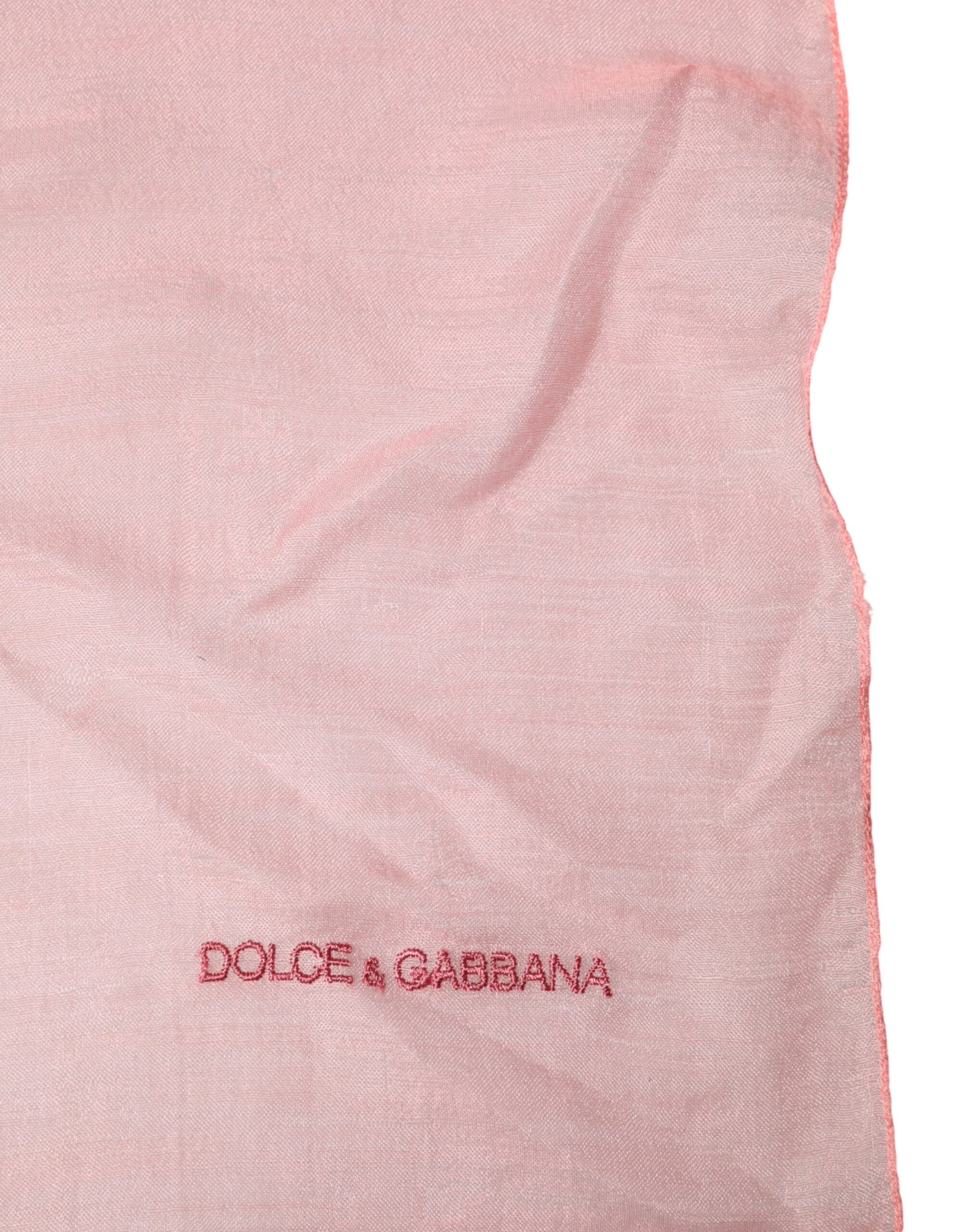Dolce & Gabbana Light Pink Cashmere Neck Wrap Shawl Men's Scarf