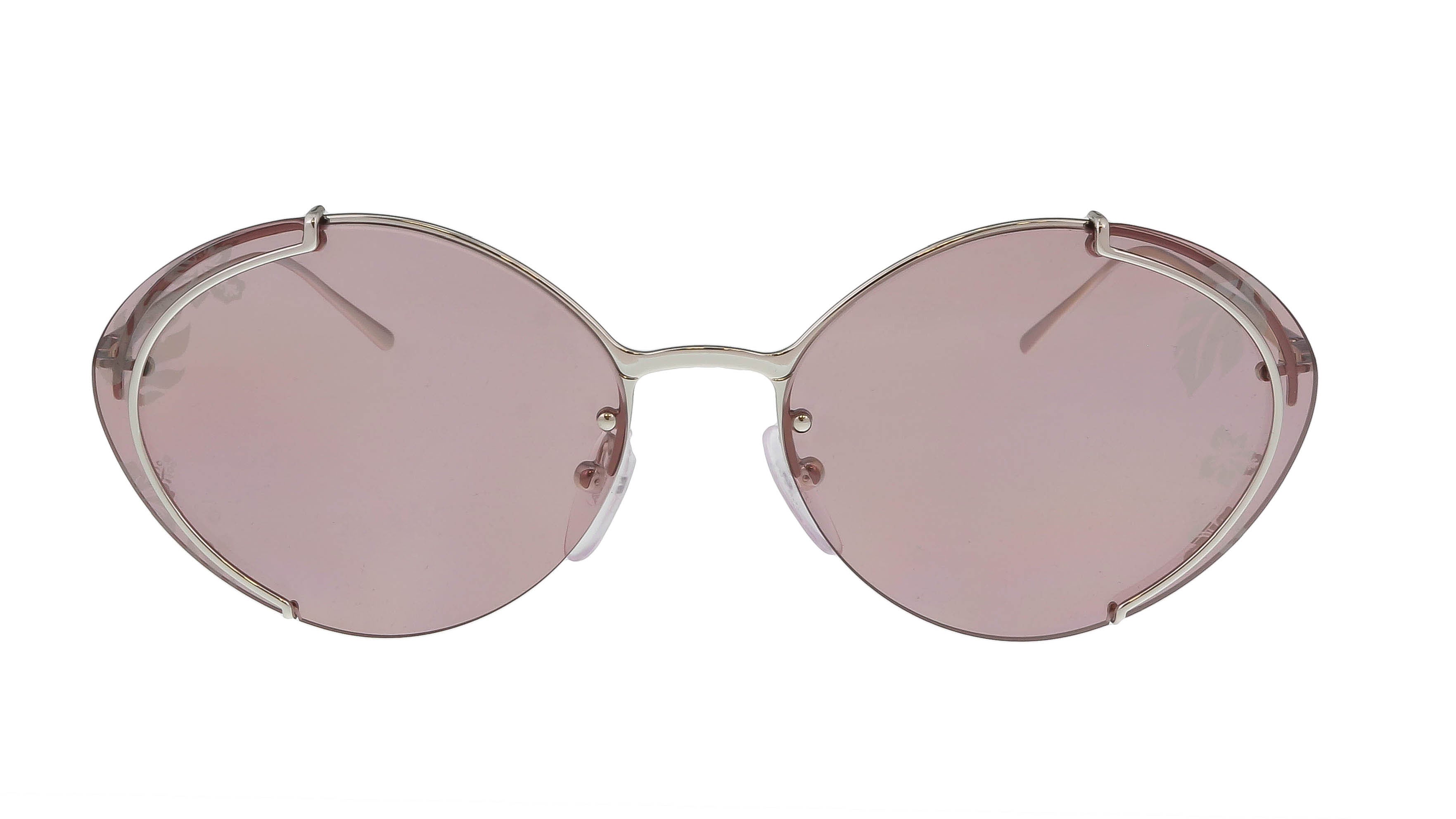 Prada Silver Oval 0PR 60US 1BC239 Sunglasses