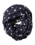 Dolce & Gabbana Blue Polka Dot Silk Neck Wrap Shawl 205cm x 132cm Men's Scarf