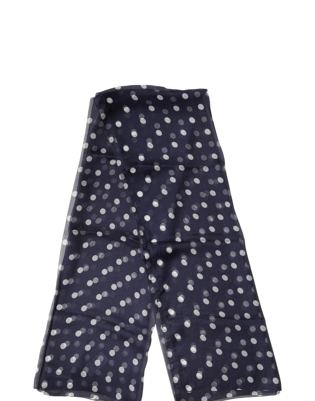 Dolce & Gabbana Blue Polka Dot Silk Neck Wrap Shawl 205cm x 132cm Men's Scarf