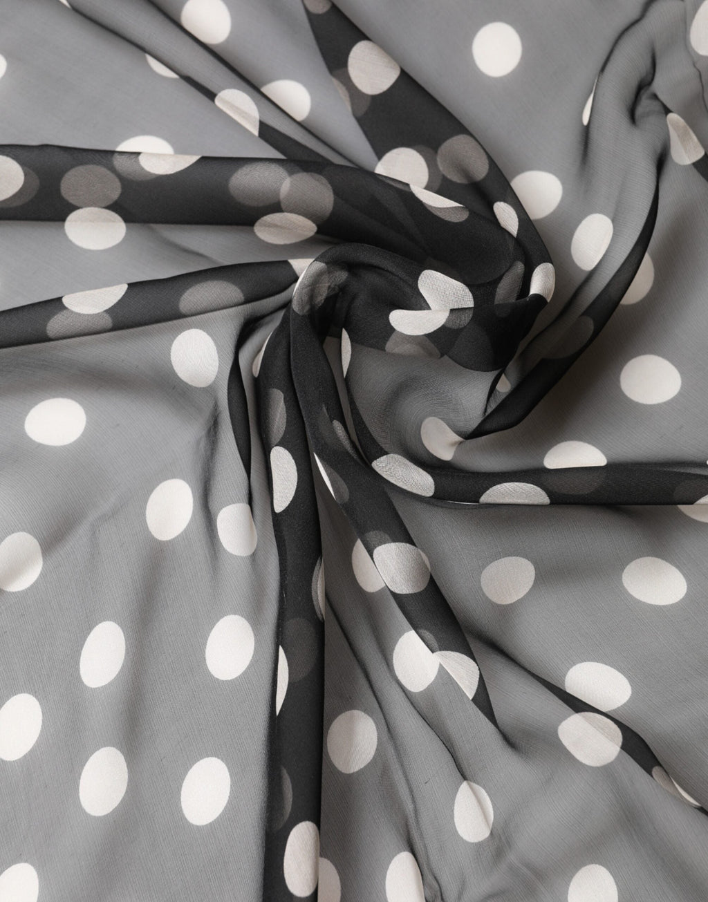 Dolce & Gabbana Black Polka Dot Silk Neck Wrap Shawl 205cm x 137cm Men's Scarf