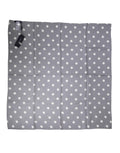 Dolce & Gabbana Blue Polka Dot Silk Square Foulard 91.5cm x 89.5cm Men's Scarf