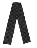 Dolce & Gabbana Black Polka Dot Neck Wrap Foulard 133.5cm x 12.5cm Men's Scarf
