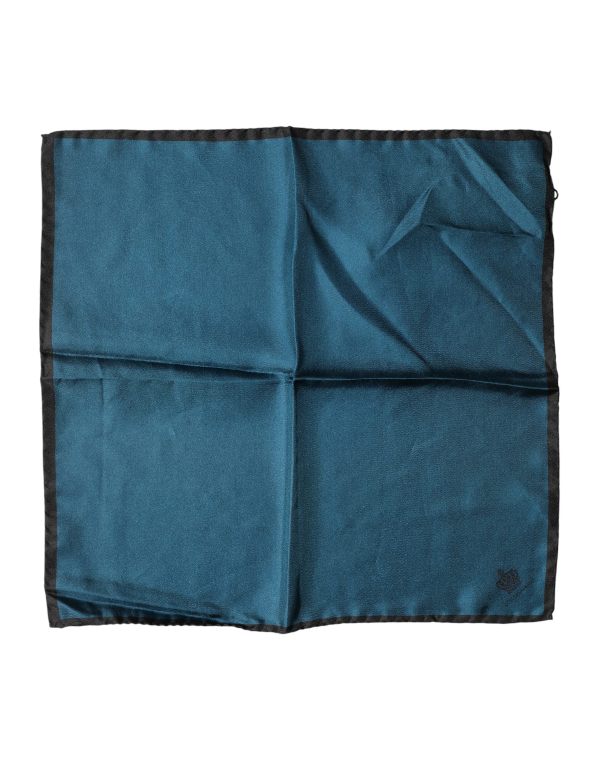 Dolce & Gabbana Blue Silk Square Pocket Handkerchief Men's Scarf