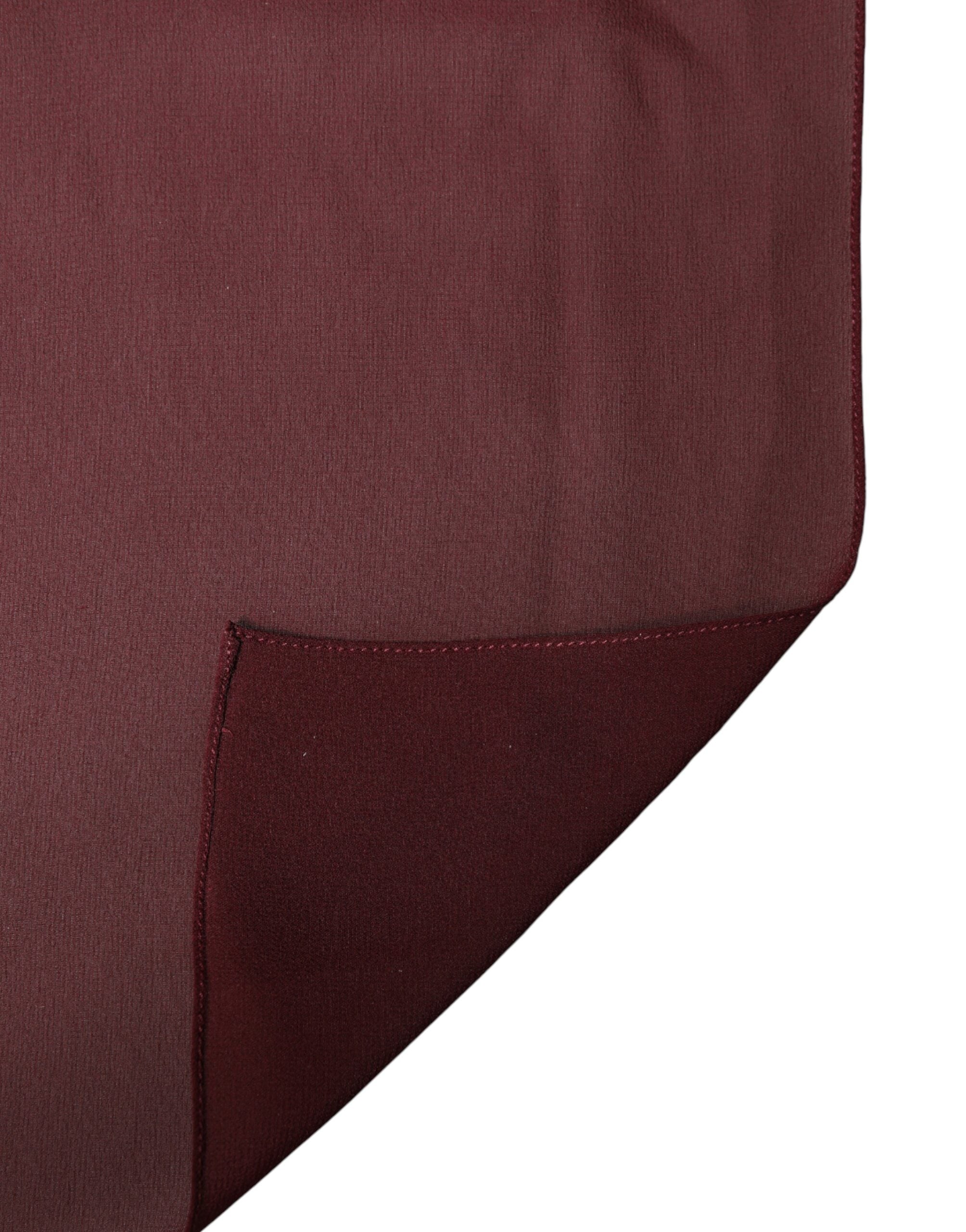 Dolce & Gabbana Maroon Silk Stole Neck Wrap Shawl Men 200cm x 130cm  Men's Scarf