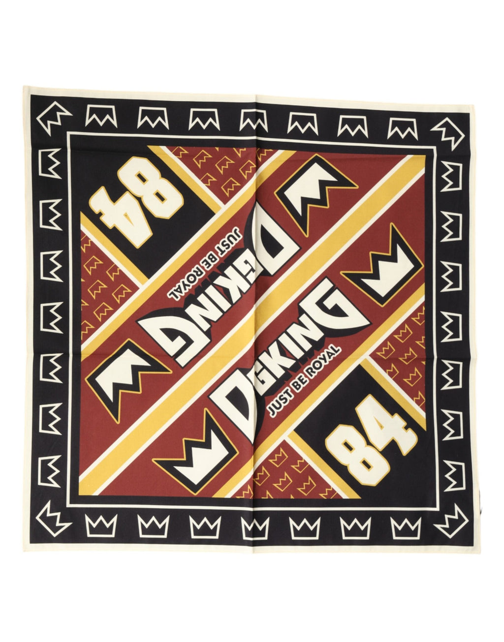 Dolce & Gabbana Multicolor DG King Square Foulard Men 50.5cm x 50cm Men's Scarf