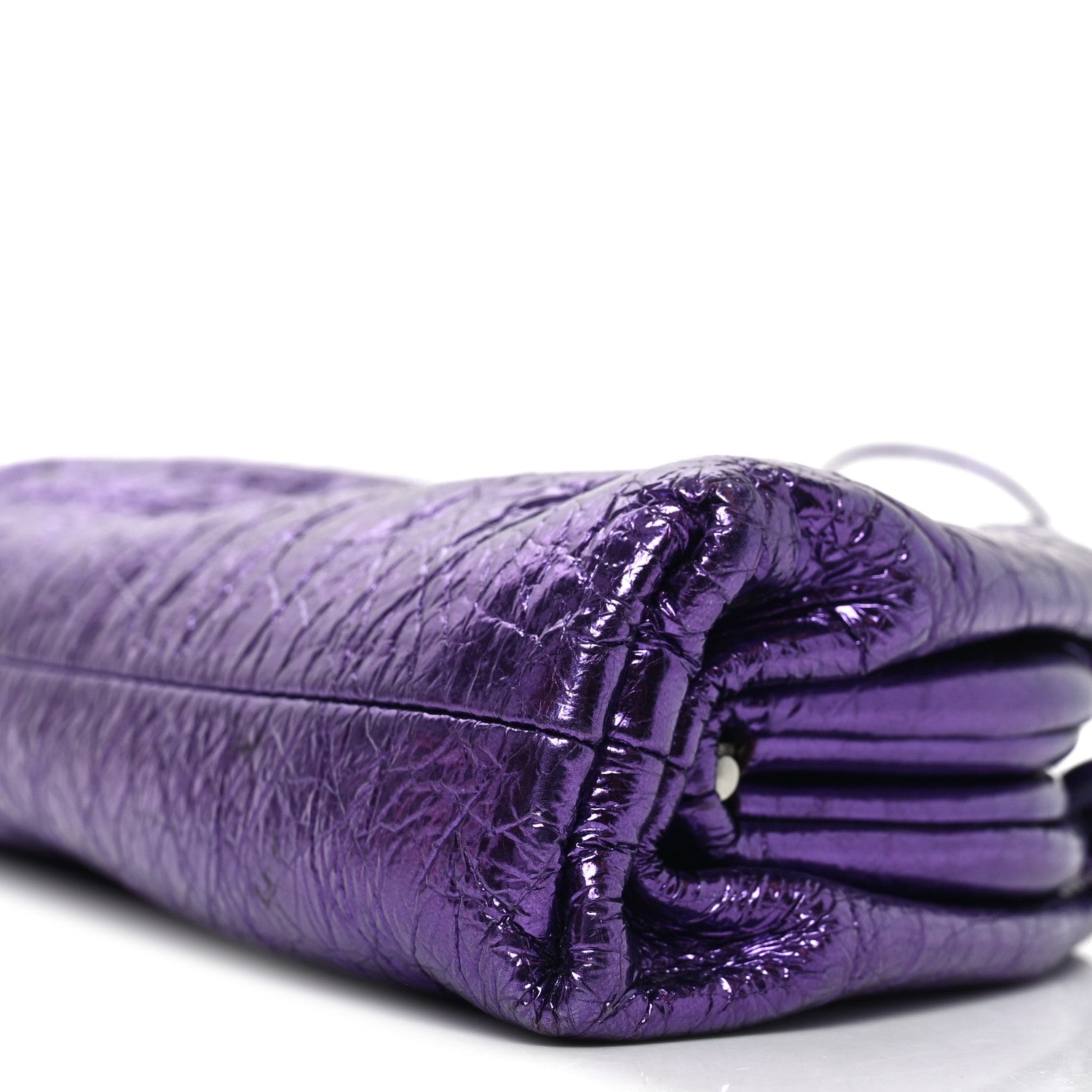 Metallic Crinkled Lambskin The Mini Pouch Viola