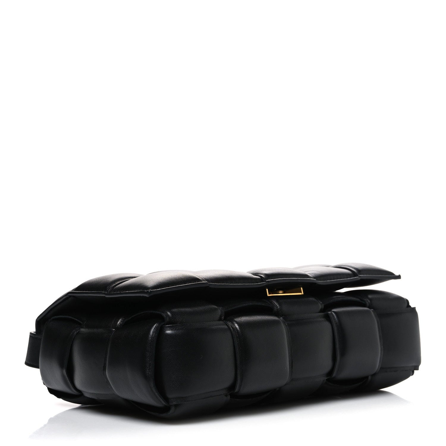 Nappa Maxi Intreccio Padded Cassette Crossbody Bag Black