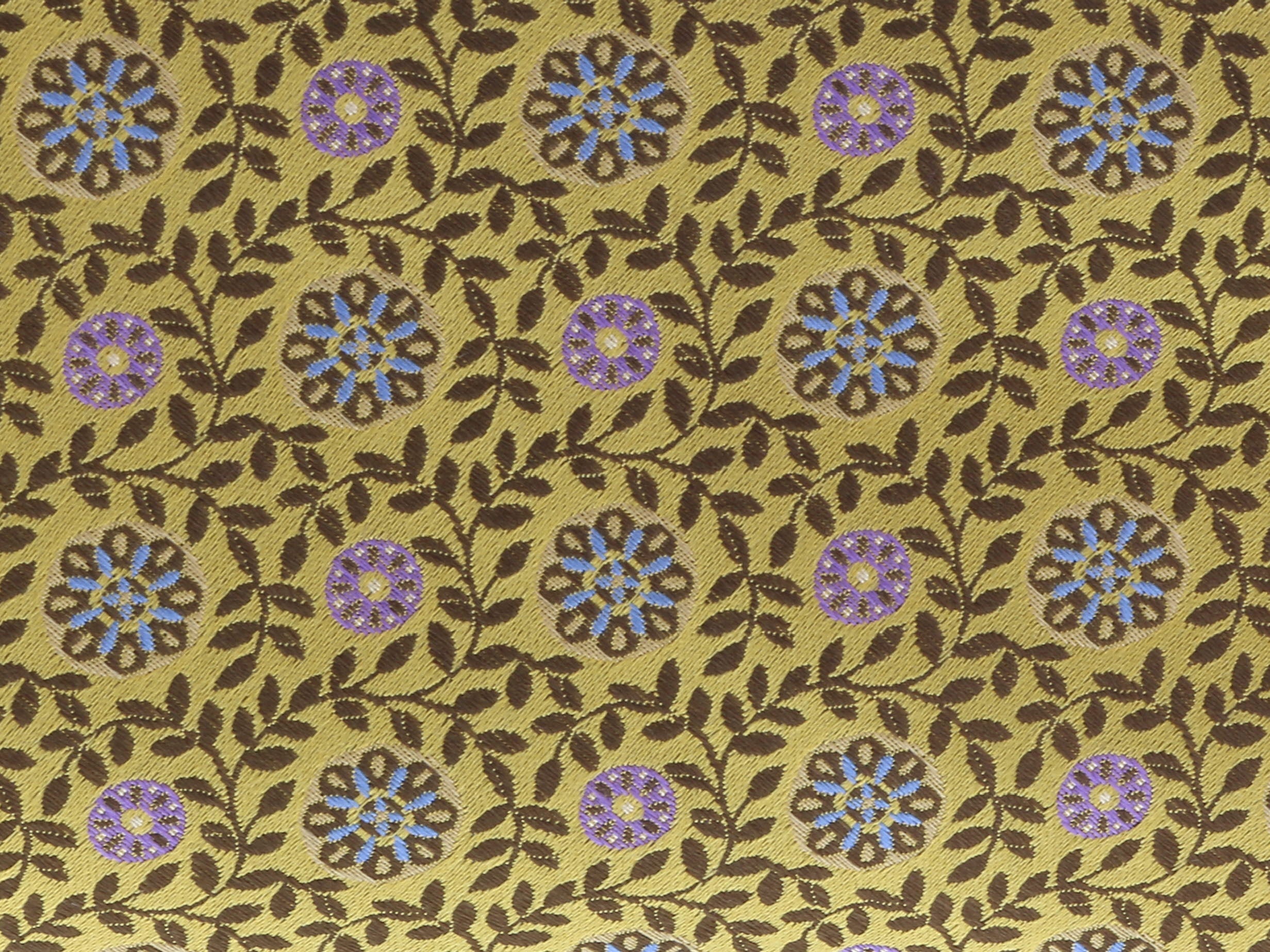 Canali Gold Pure Silk Mosaic Tile Pattern Tie- Blade Width 3in