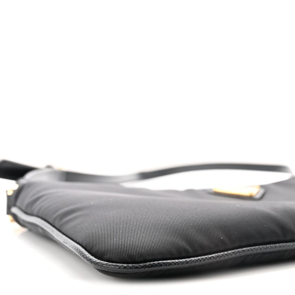 Re-Nylon Saffiano Raso Shoulder Bag Black